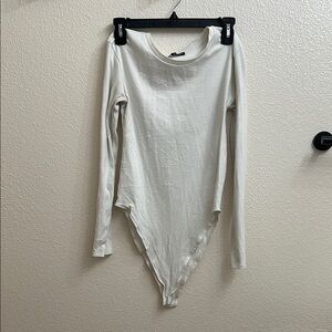 Zara white Long Sleeve Bodysuit